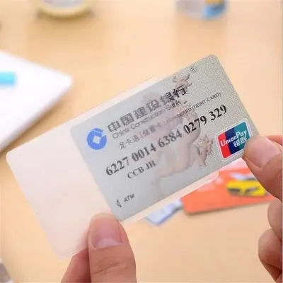 Picture of 3/5pcs PVC Transparent Card Holder Bus Business Case Bank Credit ID Card Holder Cover Identification Card Container Holder