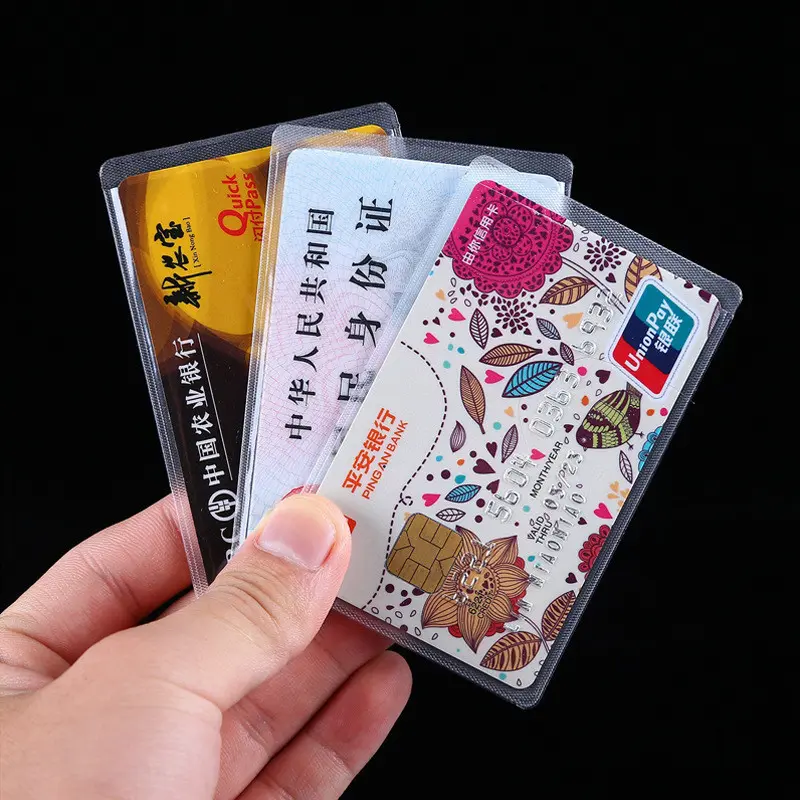 Picture of 3/5pcs PVC Transparent Card Holder Bus Business Case Bank Credit ID Card Holder Cover Identification Card Container Holder