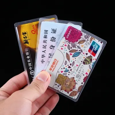 Picture of 3/5pcs PVC Transparent Card Holder Bus Business Case Bank Credit ID Card Holder Cover Identification Card Container Holder