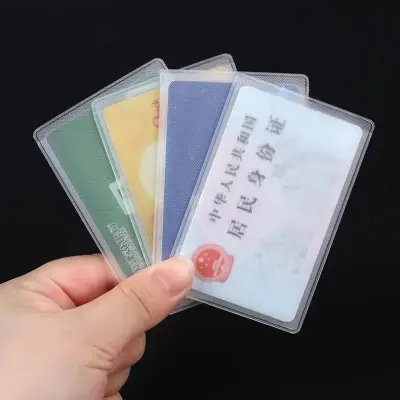 Picture of 3/5pcs PVC Transparent Card Holder Bus Business Case Bank Credit ID Card Holder Cover Identification Card Container Holder