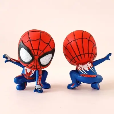 Picture of Disney 8Cm Spiderman Pvc Action Toy Figures Cartoon Anime Marvel Hero Model Doll Kawaii Cute Childer Kids Toys Birthday Gift