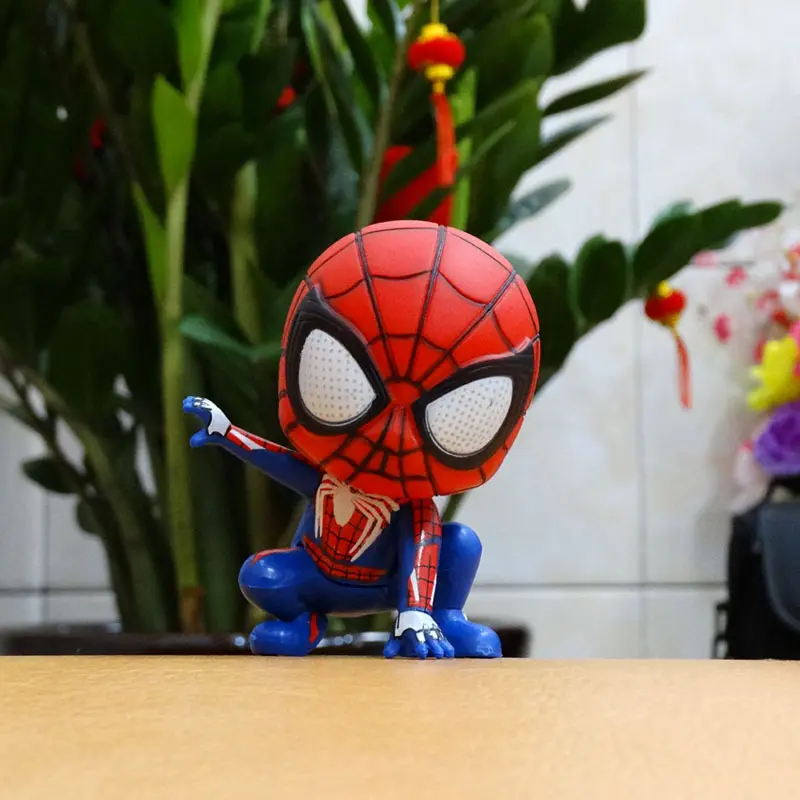 Picture of Disney 8Cm Spiderman Pvc Action Toy Figures Cartoon Anime Marvel Hero Model Doll Kawaii Cute Childer Kids Toys Birthday Gift