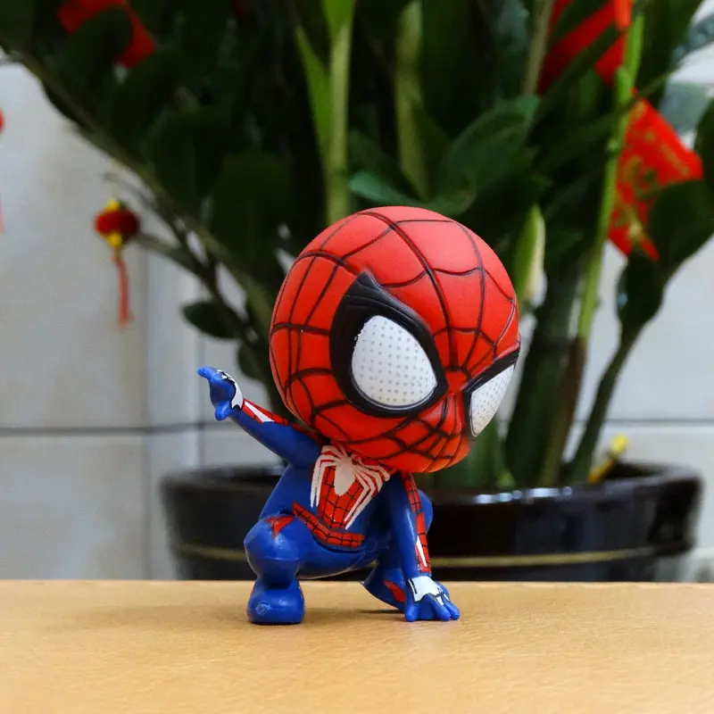 Picture of Disney 8Cm Spiderman Pvc Action Toy Figures Cartoon Anime Marvel Hero Model Doll Kawaii Cute Childer Kids Toys Birthday Gift