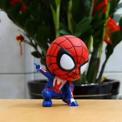 Picture of Disney 8Cm Spiderman Pvc Action Toy Figures Cartoon Anime Marvel Hero Model Doll Kawaii Cute Childer Kids Toys Birthday Gift