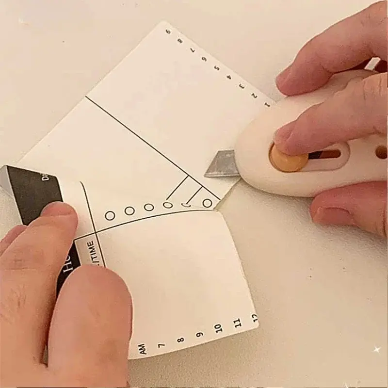 Picture of 1pc Cute Cartoon Pebble Portable Art Knife Unpacking Express Knife Student Mini Paper Knife School Office Cutting Supplies
