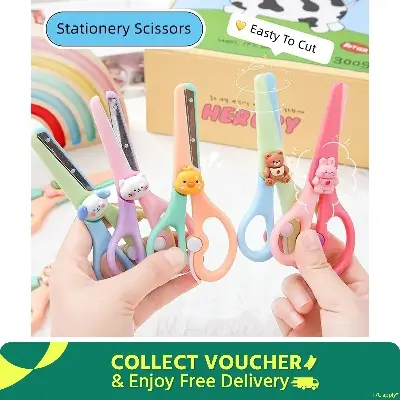 Picture of Scissors Cute Cartoon Animal Stationery Scissors DIY Scrapbook Cutting Paper Scissors Student Supplies