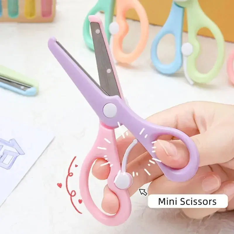 Picture of Scissors Cute Cartoon Animal Stationery Scissors DIY Scrapbook Cutting Paper Scissors Student Supplies