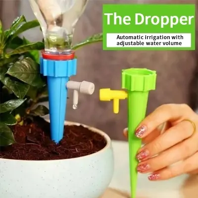 Picture of Adjustable Control Water Dripper Self-Watering Kits Automatic Drip Irrigation System Kits Plant Watering Spike Device Greenhouse