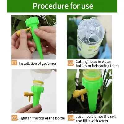 Picture of Adjustable Control Water Dripper Self-Watering Kits Automatic Drip Irrigation System Kits Plant Watering Spike Device Greenhouse