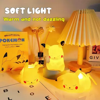 Picture of Pokemon Pikachu Night Light Glowing Children Toy Pokemon Pikachu Cute Bedside Lamp Children Birthday Toy Gift Christmas Present