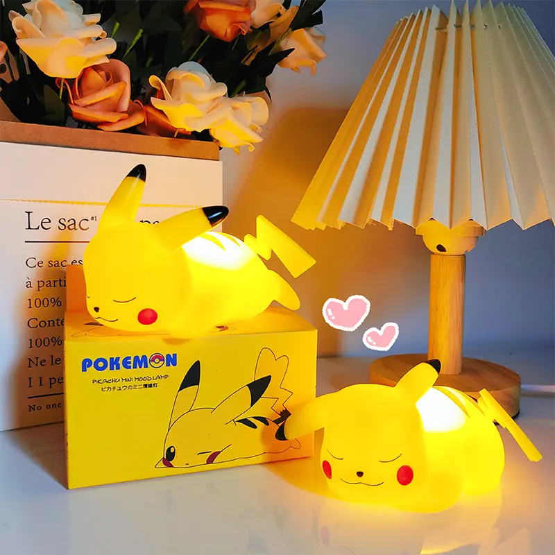 Picture of Pokemon Pikachu Night Light Glowing Children Toy Pokemon Pikachu Cute Bedside Lamp Children Birthday Toy Gift Christmas Present