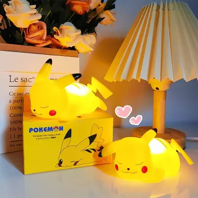 Picture of Pokemon Pikachu Night Light Glowing Children Toy Pokemon Pikachu Cute Bedside Lamp Children Birthday Toy Gift Christmas Present