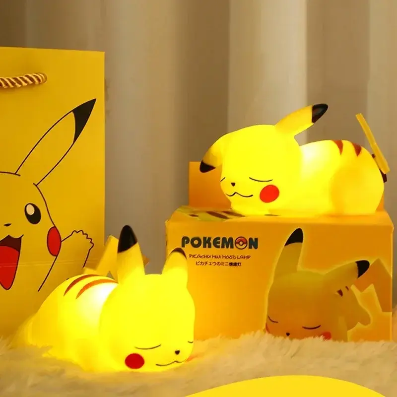 Picture of Pokemon Pikachu Night Light Glowing Children Toy Pokemon Pikachu Cute Bedside Lamp Children Birthday Toy Gift Christmas Present