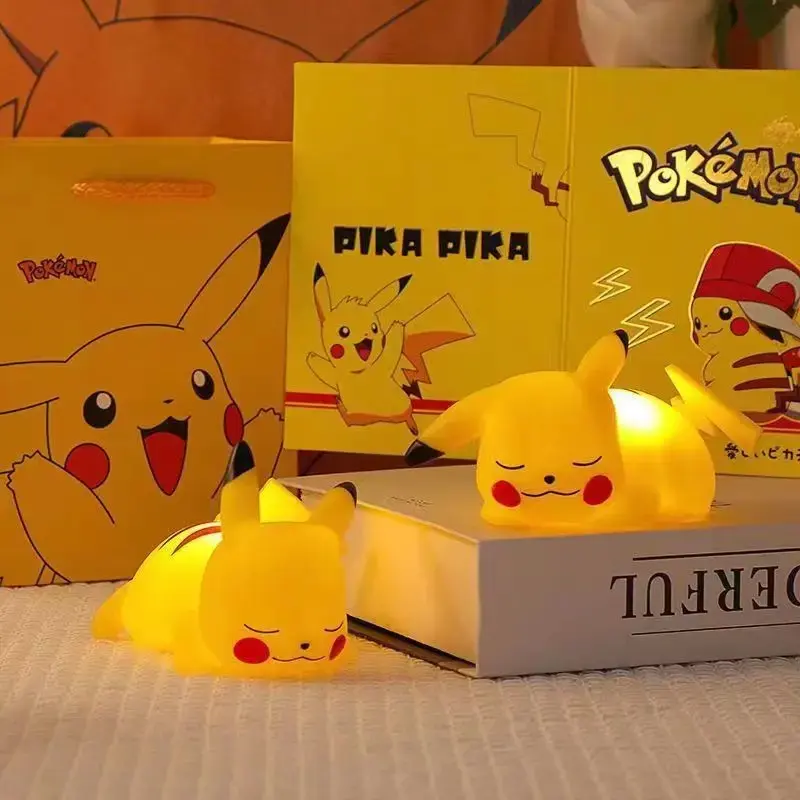 Picture of Pokemon Pikachu Night Light Glowing Children Toy Pokemon Pikachu Cute Bedside Lamp Children Birthday Toy Gift Christmas Present