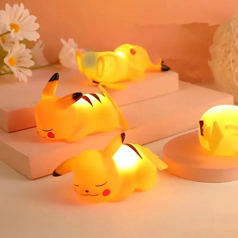 Picture of Pokemon Pikachu Night Light Glowing Children Toy Pokemon Pikachu Cute Bedside Lamp Children Birthday Toy Gift Christmas Present