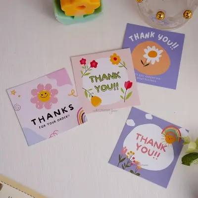 Picture of 30 pcs White Thank You Card Thank You For Your Order Card Praise Labels For Small Businesses Decor For Small Shop Gift Packet