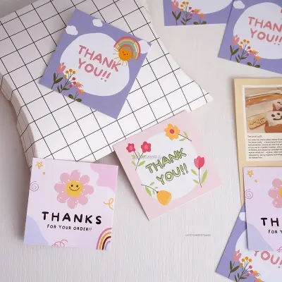 Picture of 30 pcs White Thank You Card Thank You For Your Order Card Praise Labels For Small Businesses Decor For Small Shop Gift Packet