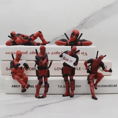 Picture of Desk Decoration Deadpool Car Home Office Marvel 8cm X-MAN Funny Cute Figure Model Toys