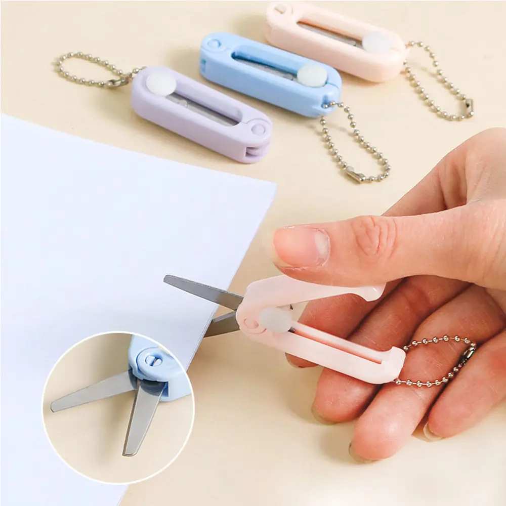 Picture of Scissors Creative Mini Portable Folding Scissors Simple Paper-Cutting Art Tool Stationary Scissors