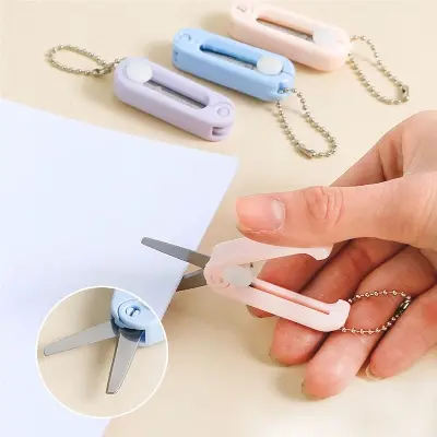 Picture of Scissors Creative Mini Portable Folding Scissors Simple Paper-Cutting Art Tool Stationary Scissors