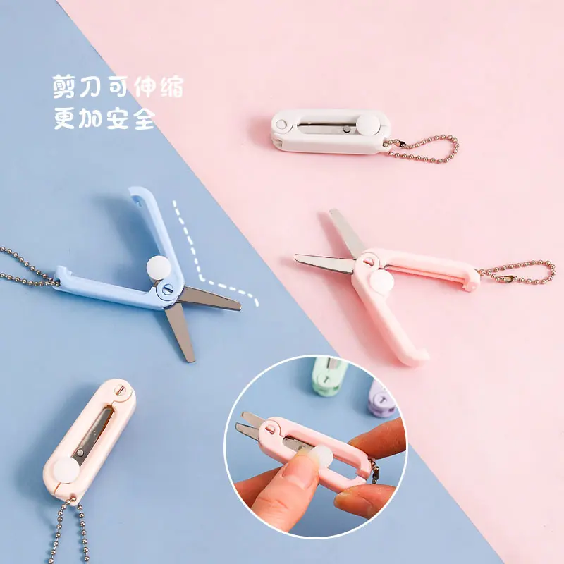 Picture of Scissors Creative Mini Portable Folding Scissors Simple Paper-Cutting Art Tool Stationary Scissors