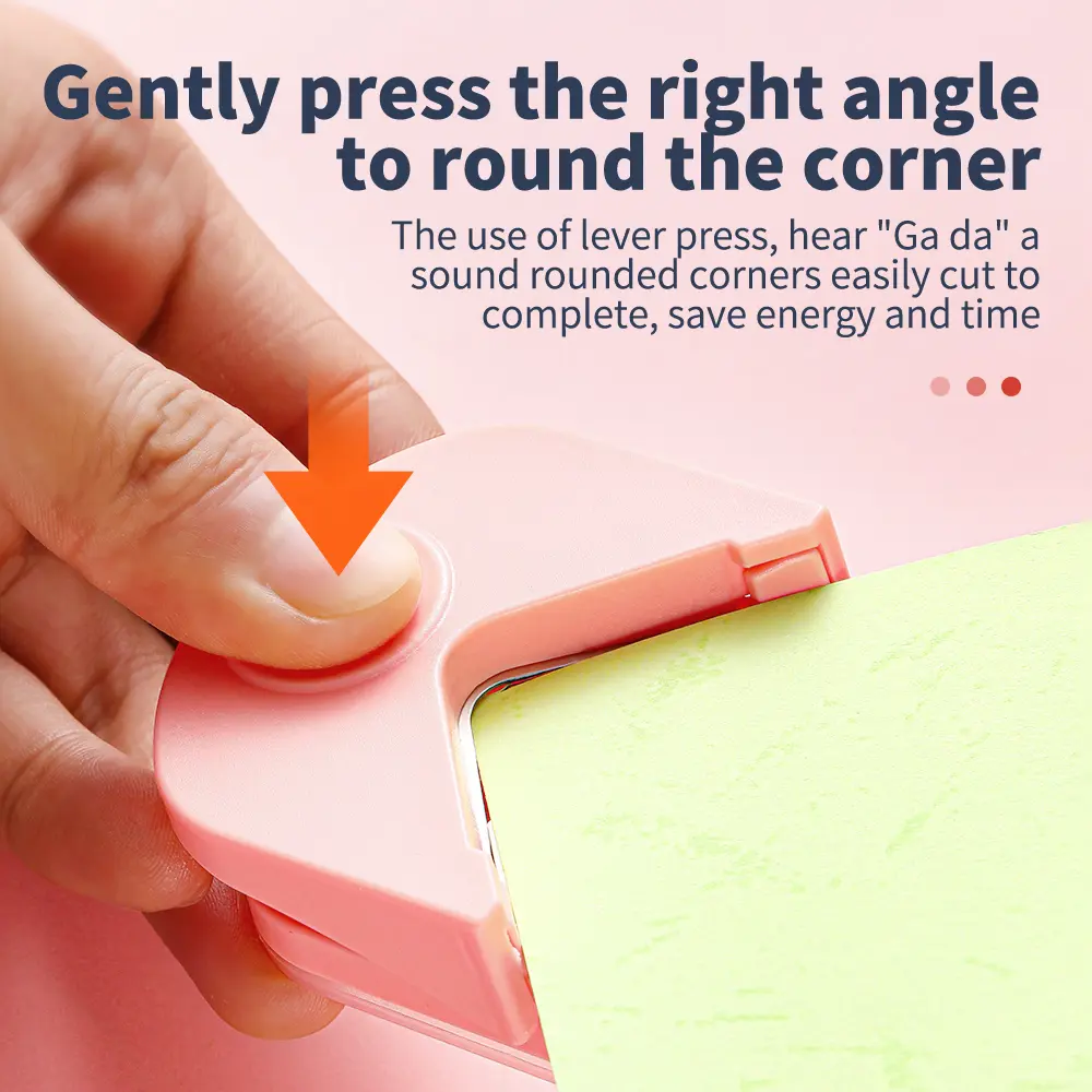 Picture of R4 Card Rounded Cutter Corner Rounder Paper Hole Trimmer Angle Punch Photo Die Cutter Scrapbook Office DIY Craft HandTool
