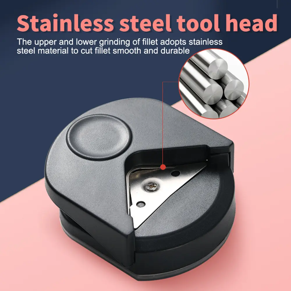 Picture of R4 Card Rounded Cutter Corner Rounder Paper Hole Trimmer Angle Punch Photo Die Cutter Scrapbook Office DIY Craft HandTool
