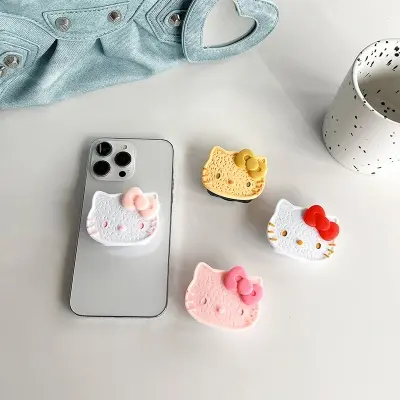 Picture of Kawaii Hello Kitty Mobile Phone Holder with makeup mirror
