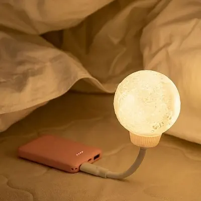 Picture of New Moon USB Lamp Plug-In Moon Shaped Night Light Modes Rotatable Light For Home Bedroom Type 1