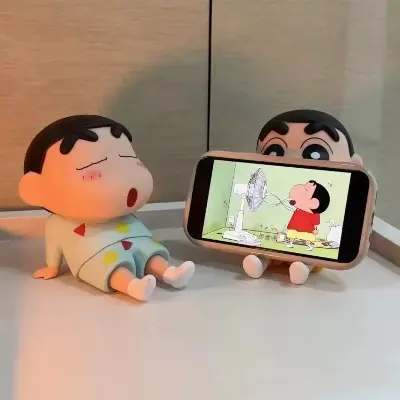 Picture of Shin-Chan Phone Holder Kawaii Anime Desktop Cartoon Watching Phone Support Cute Doll