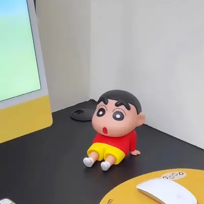 Picture of Shin-Chan Phone Holder Kawaii Anime Desktop Cartoon Watching Phone Support Cute Doll