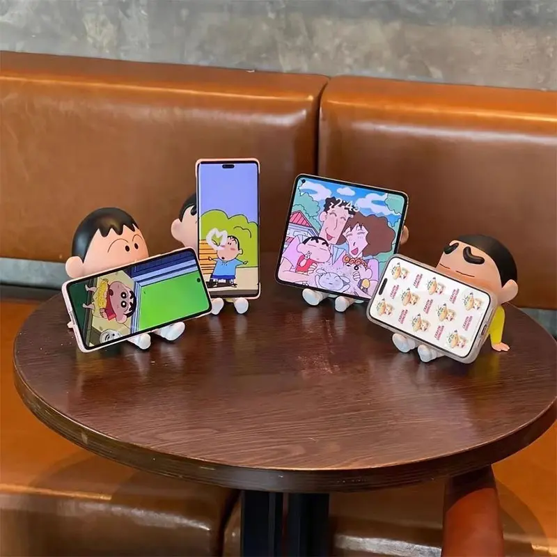 Picture of Shin-Chan Phone Holder Kawaii Anime Desktop Cartoon Watching Phone Support Cute Doll