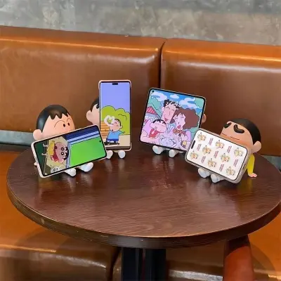Picture of Shin-Chan Phone Holder Kawaii Anime Desktop Cartoon Watching Phone Support Cute Doll