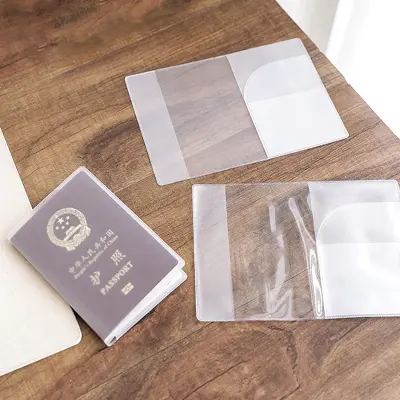 Picture of 1/2PCS PVC Waterproof Travel Passport Cover Credit Card Holder Transparent Protective Case For Certificate Card Documents Pouch
