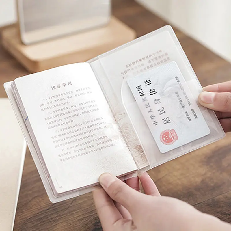 Picture of 1/2PCS PVC Waterproof Travel Passport Cover Credit Card Holder Transparent Protective Case For Certificate Card Documents Pouch