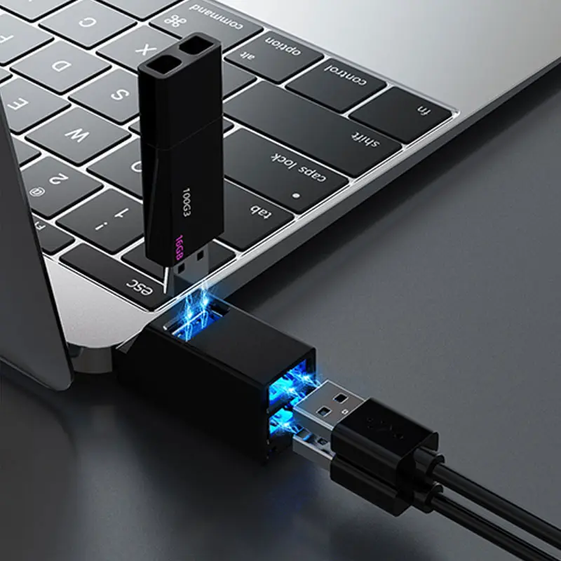 Picture of 1PCS USB 3.0 HUB Adapter Mini Splitter Extender Box 3 Port High Speed for PC Laptop U Disk Card Reader Docking USB Hub Converter