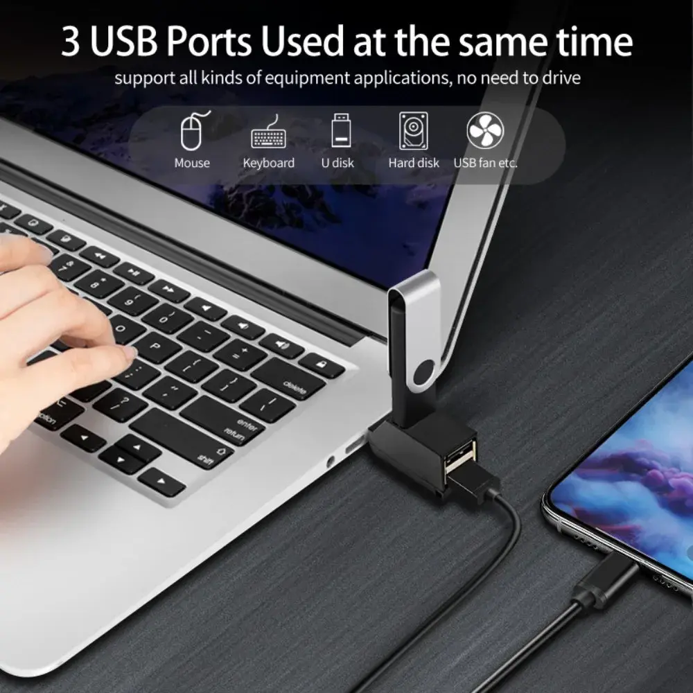 Picture of 1PCS USB 3.0 HUB Adapter Mini Splitter Extender Box 3 Port High Speed for PC Laptop U Disk Card Reader Docking USB Hub Converter