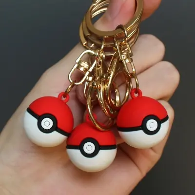 Picture of 1pcs Pokemon Action Figure Pokeball Keychain Pendant Toy For Gifts Pokeball 1