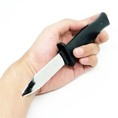 Picture of Magic Plastic Prank Props Knife Prank Toy Fake Knife Black