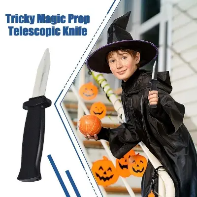 Picture of Magic Plastic Prank Props Knife Prank Toy Fake Knife Black