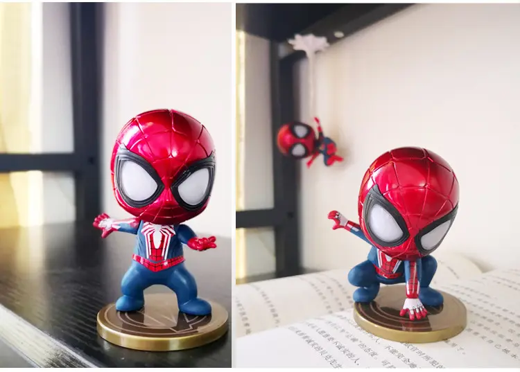 Picture of Spiderman Action Toy Figures Cartoon Anime Marvel Hero Model Doll Kawaii Cute Childer Kids Toys