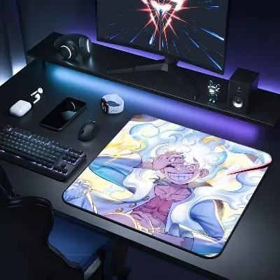 Picture of One pieces Luffy Mouse Pad Gaming Laptops Keyboard Mat Deskmat Pc Accessories Desk Protector Mousepad Gamer Mats Anime