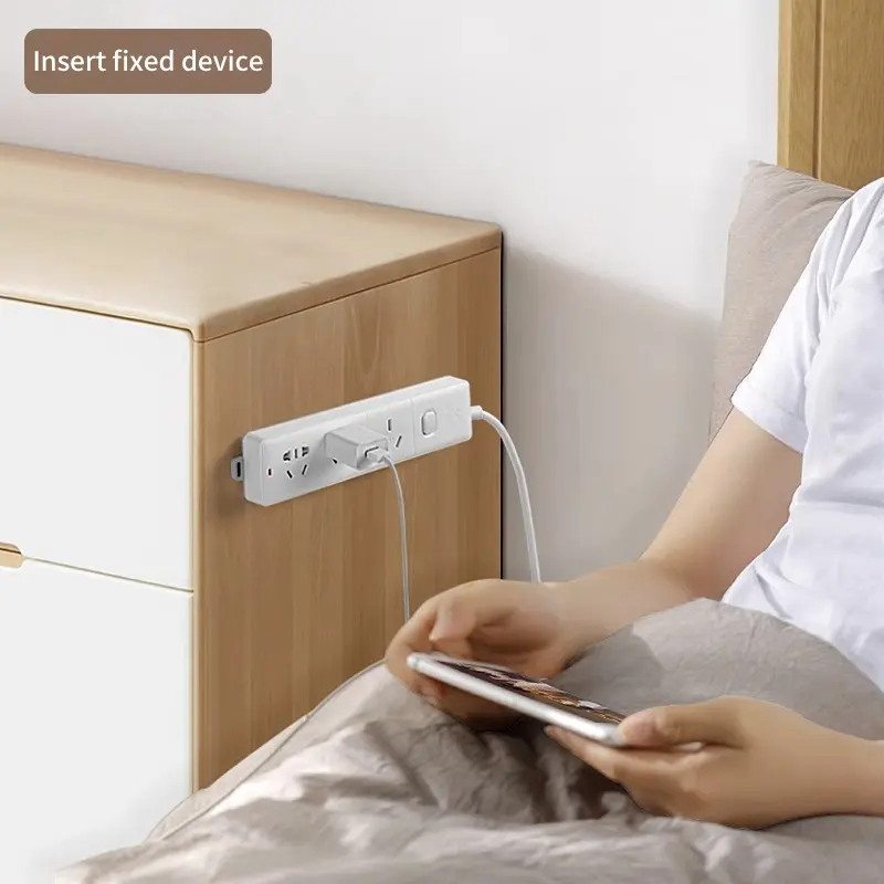 Picture of 1PC Wall-Mounted Plug Fixer Sticker Punch-free Home Self-Adhesive Cable Wire Organizer Power Strip Holder