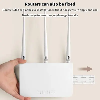 Picture of 1PC Wall-Mounted Plug Fixer Sticker Punch-free Home Self-Adhesive Cable Wire Organizer Power Strip Holder