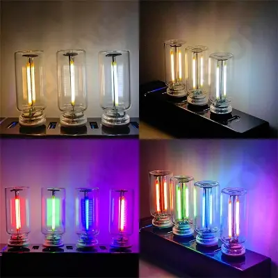 Picture of Pc Car 5V Night Light LED Filament Lamp Portable Lighting Plug Play USB Lamp Decorative Atmosphere Lamps for Environmentled Lights