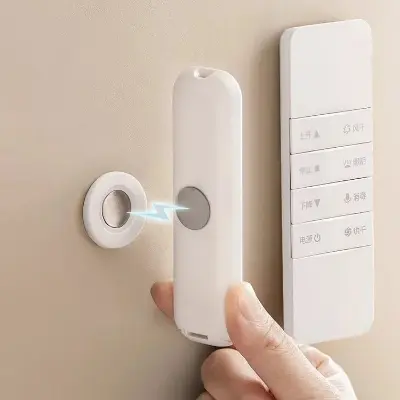 Picture of Magnetic Hook Extras Stark Magnet No Need to Punch Holes Wall Mount Television Strong Paste Air Conditioner Remote Control Ring 4pcs