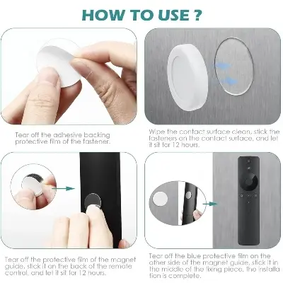 Picture of Magnetic Hook Extras Stark Magnet No Need to Punch Holes Wall Mount Television Strong Paste Air Conditioner Remote Control Ring 4pcs