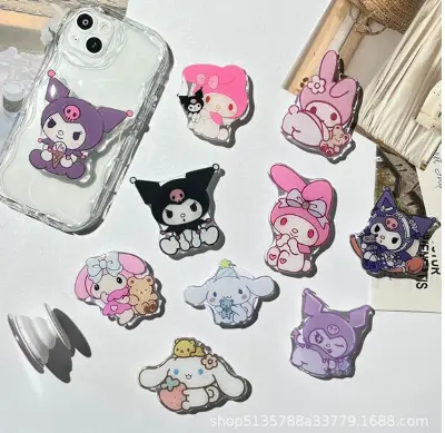 Picture of Sanrio Hello Kitty Foldable Phone Holder Finger Ring Holder Phone Bracket Stand Socket Extendable Finger Grip for Mobile Phone