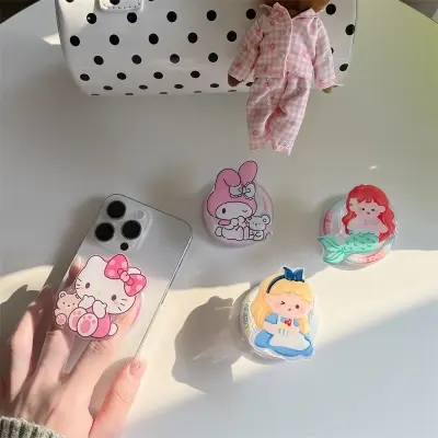 Picture of Sanrio Hello Kitty Foldable Phone Holder Finger Ring Holder Phone Bracket Stand Socket Extendable Finger Grip for Mobile Phone