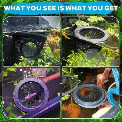 Picture of New Small Aquatic Pet Lounge Aquarium Accessories Floating Hole Fish Shrimp Hiding Place 3 In 1 Hammock Feeding Ring Beta